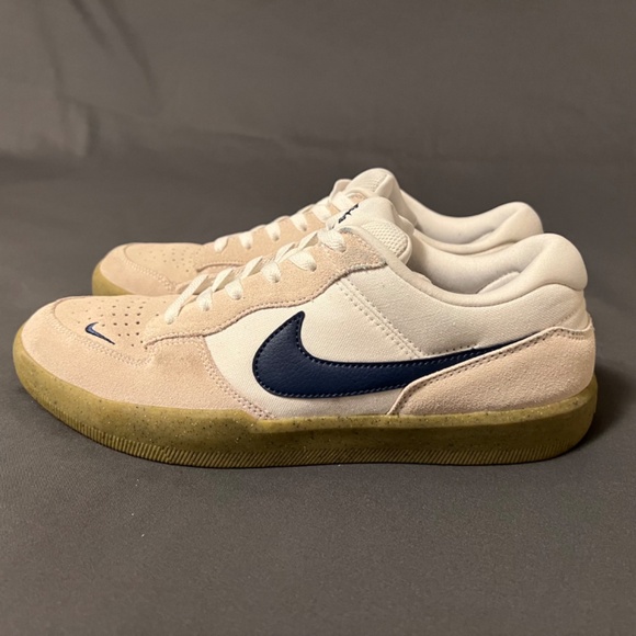 Nike Mens SB Force 58 - White, Light Brown, Navy, Gum - Size 10 - Picture 2 of 10